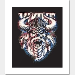 Scary Evil Zombie Viking Skull Posters and Art